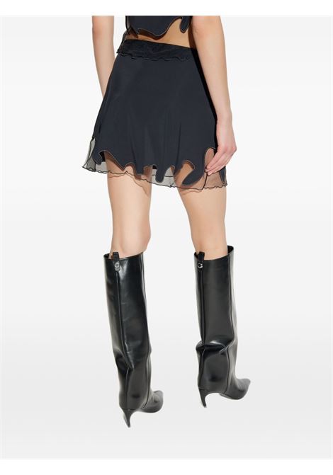 Minigonna O-Lane-R1 con inserti in tulle nero Diesel - donna DIESEL | A196090NKCV9XXA