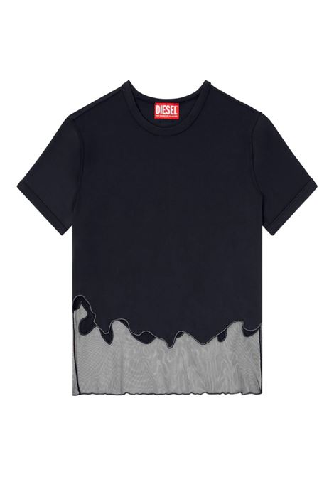 black t-inlay-r1 t-shirt diesel - women DIESEL | A196100NKCV9XXA