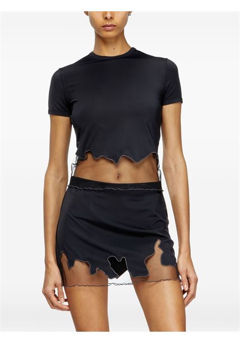 black t-inlay-r1 t-shirt diesel - women DIESEL | A196100NKCV9XXA