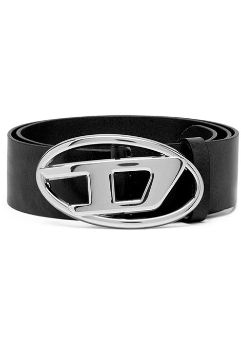 Cintura 1DR con fibbia logo in nero Diesel - unisex DIESEL | X08727PR666H6528