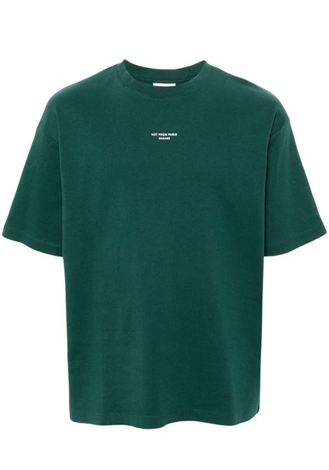 T-shirt le t-shirt slogan in verde Drole de monsieur - uomo DROLE DE MONSIEUR | T-shirt | PERMTS202CO002DGN