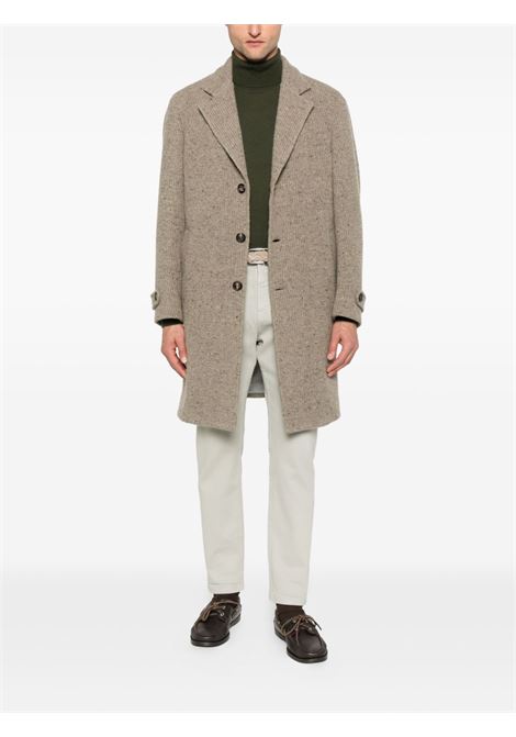 Taupe brown single-breasted coat Eleventy - men ELEVENTY | L75CAPL04TES0L11280