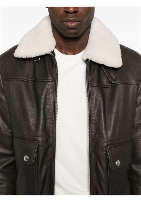 Brown shearling bomber jacket Eleventy - men ELEVENTY | L75GBTL19PEL0L03625