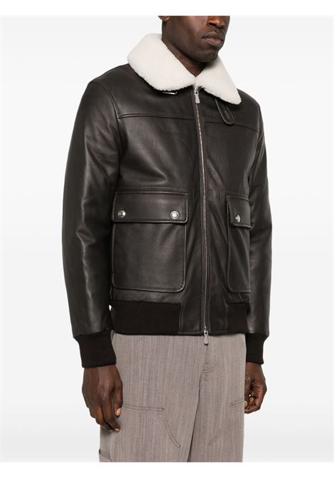 Brown shearling bomber jacket Eleventy - men ELEVENTY | L75GBTL19PEL0L03625