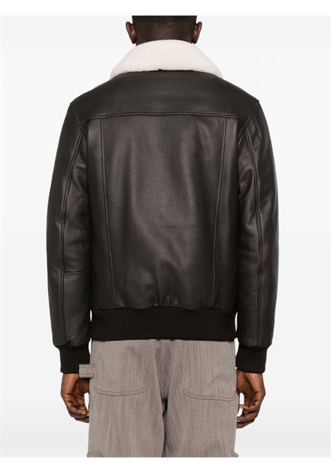 Brown shearling bomber jacket Eleventy - men ELEVENTY | L75GBTL19PEL0L03625