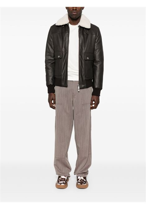 Brown shearling bomber jacket Eleventy - men ELEVENTY | L75GBTL19PEL0L03625