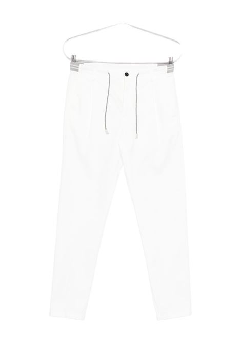 Pantaloni con coulisse in bianco Eleventy - uomo
