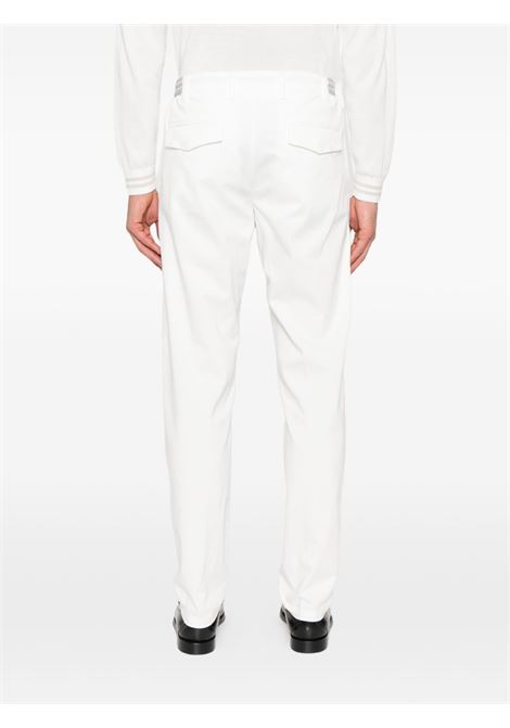 White pleated drawstring-waist trousers Eleventy - men ELEVENTY | L75PANH08TET0J00401N