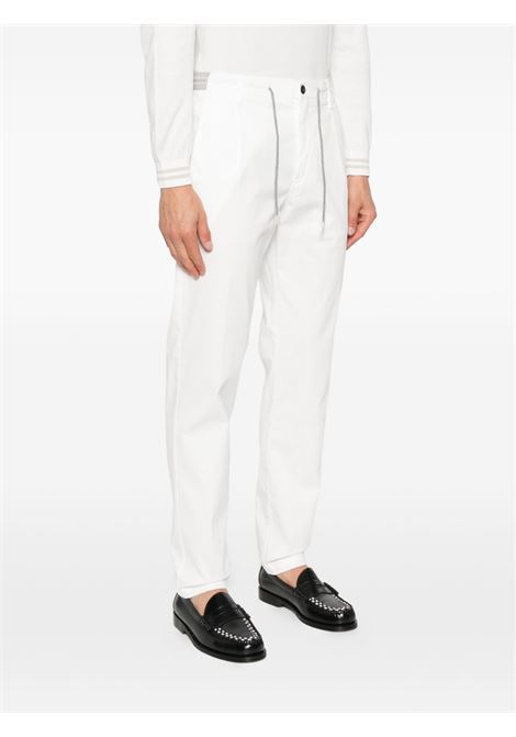 White pleated drawstring-waist trousers Eleventy - men ELEVENTY | L75PANH08TET0J00401N