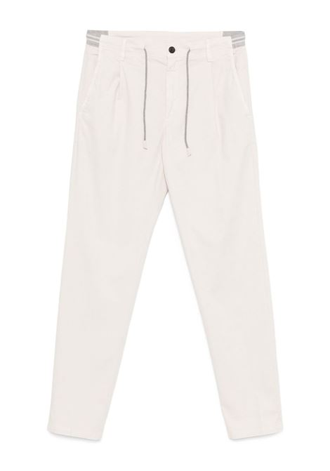 Ivory pleated drawstring-waist trousers Eleventy - men