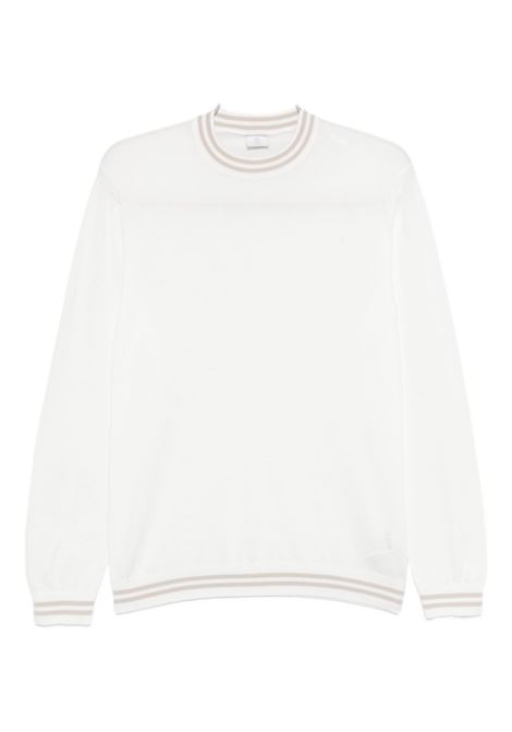 White striped-trim jumper Eleventy - men