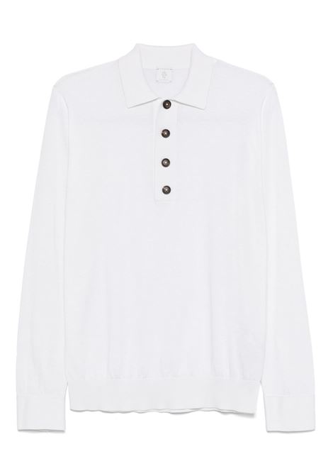 Polo a maniche lunghe  in bianco Eleventy - uomo