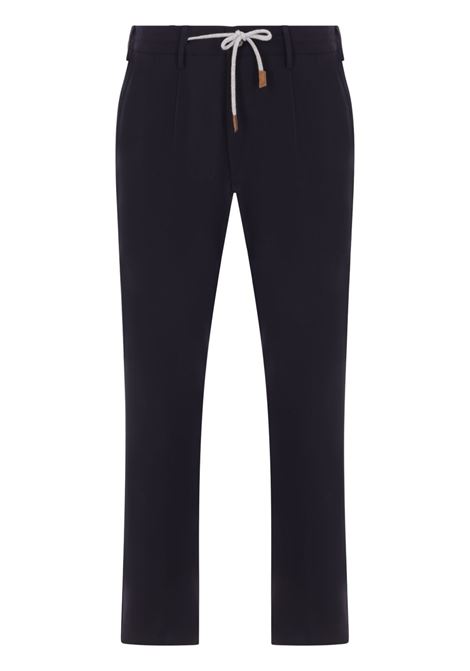 blue elasticated drawstring trousers eleventy - men ELEVENTY | X75PANB21TES0A05311N