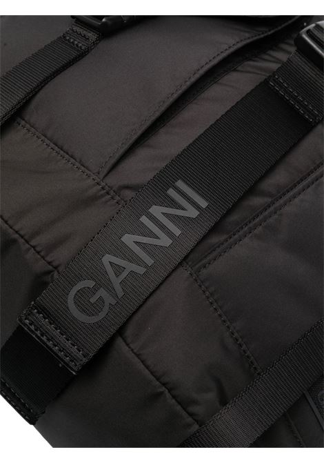 Black Tech multi-pocket backpack Ganni - unisex GANNI | A4755099