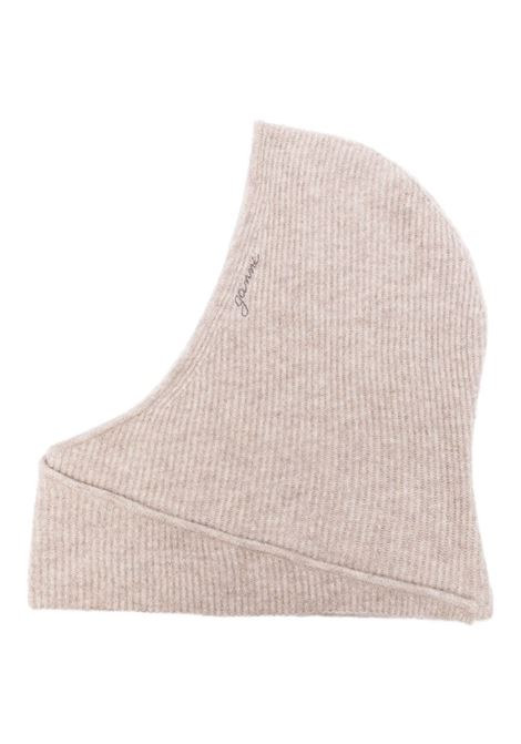 Balaclava con ricamo in beige Ganni - donna GANNI | A5983859