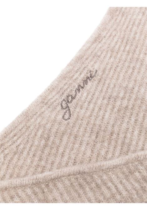 Balaclava con ricamo in beige Ganni - donna GANNI | A5983859