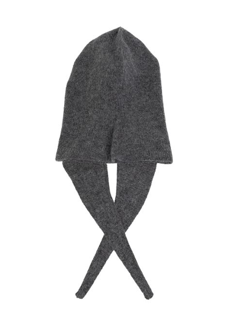 Passamontagna con sciarpa in maglia grigio Ganni - donna GANNI | A6475921