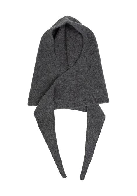 Passamontagna con sciarpa in maglia grigio Ganni - donna GANNI | A6475921