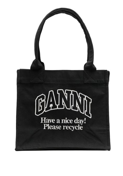 Black easy shoulder bag Ganni - women