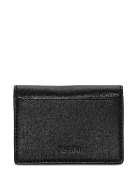 Porta carte con stampa in nero Ganni - donna GANNI | A6776099