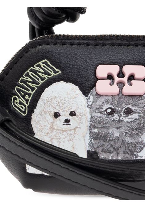 Borsa a mano in pelle in nero Ganni - donna GANNI | A6891099