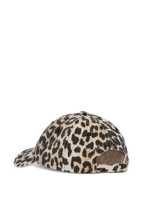 Beige leopard-print cap Ganni - women GANNI | A6898943