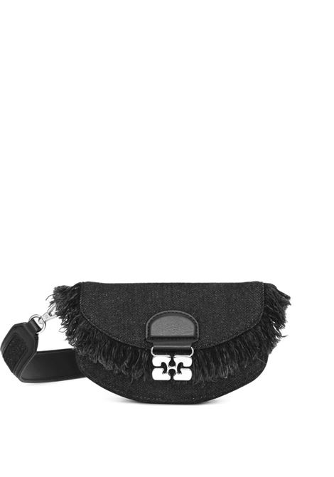 Black denim crossbody bag Ganni - women GANNI | A6911099