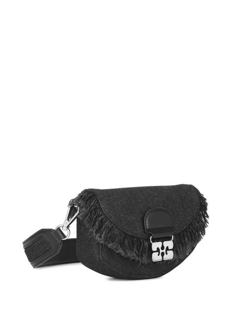 Black denim crossbody bag Ganni - women GANNI | A6911099