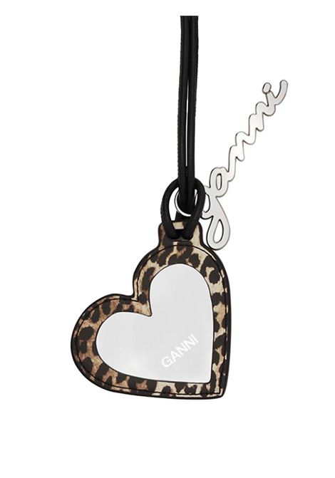 Specchio Bou Heart in nero Ganni - donna GANNI | A6914943