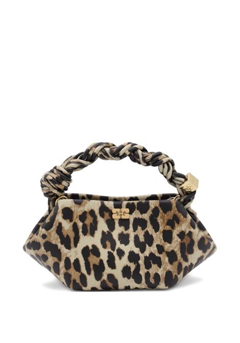 Brown bou logo-detail bag Ganni - women
