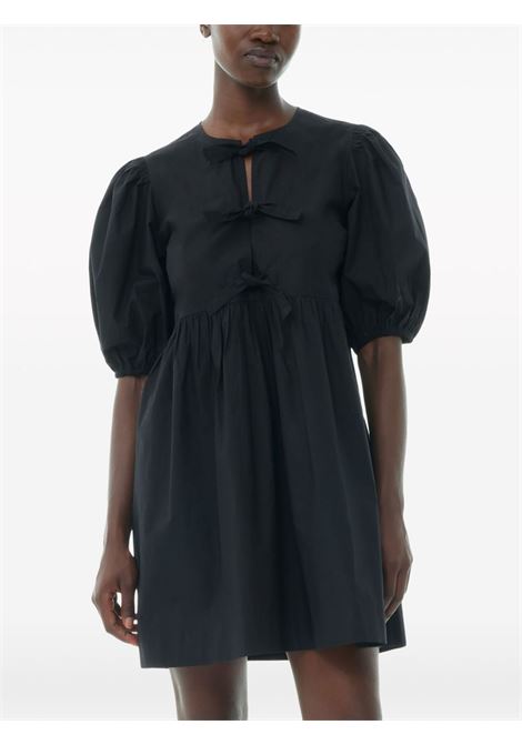 Abito corto con dettagli in nero Ganni - donna GANNI | F9005099