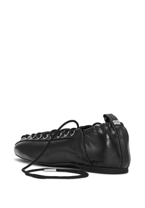 Ballerine stringate in nero Ganni - donna GANNI | S2914099