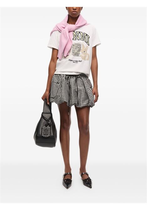 White logo-print T-shirt Ganni - women GANNI | T4237151
