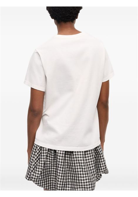 White logo-print T-shirt Ganni - women GANNI | T4237151