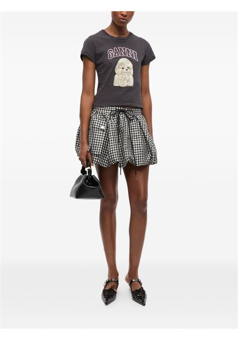 Black logo-print T-shirt Ganni - women GANNI | T4239252