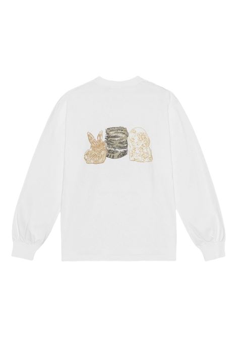 White logo-print sweatshirt Ganni - women GANNI | T4275151