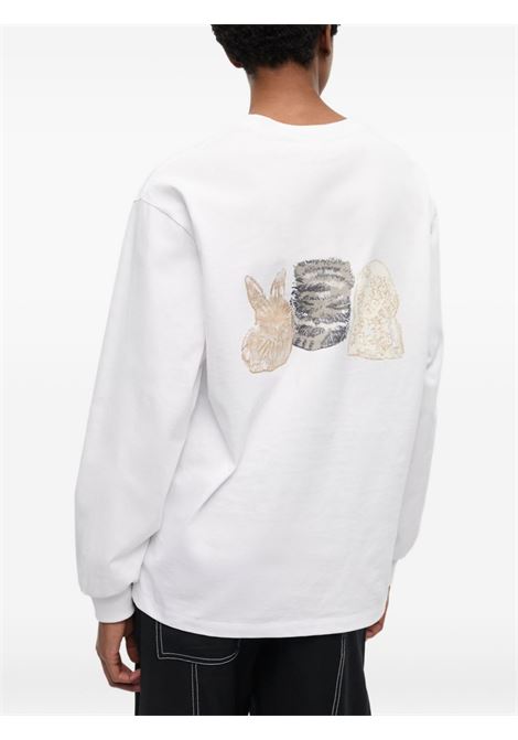 White logo-print sweatshirt Ganni - women GANNI | T4275151