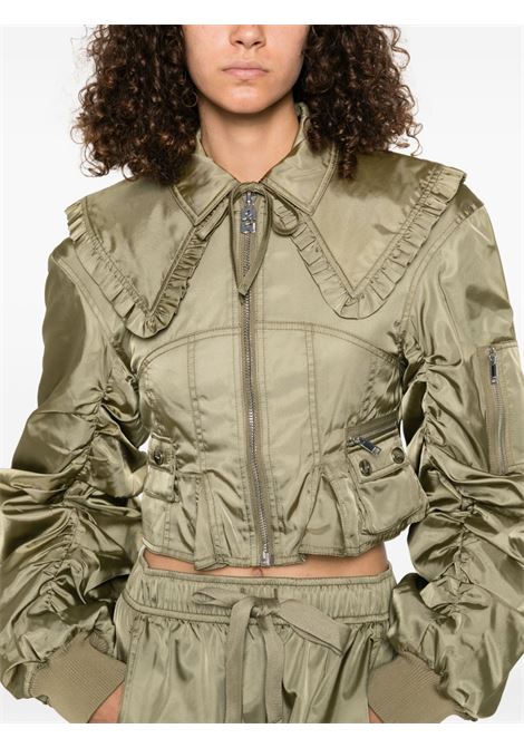 Green duchess bomber jacket Ganni - women GANNI | W0410028