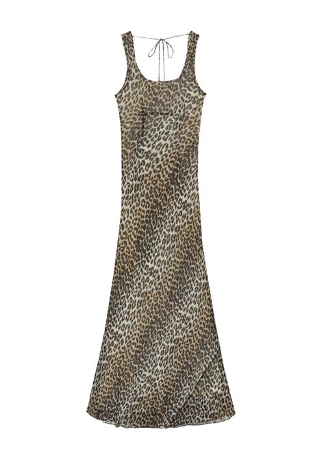 Abito con stampa animalier Ganni - donna