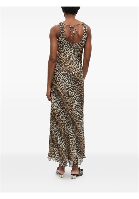 Abito con stampa animalier Ganni - donna GANNI | W0436943