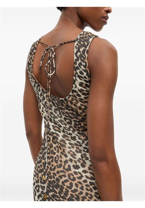Abito con stampa animalier Ganni - donna GANNI | W0436943