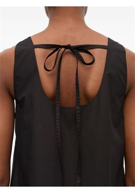 Black poplin dress Ganni - women GANNI | W0905099