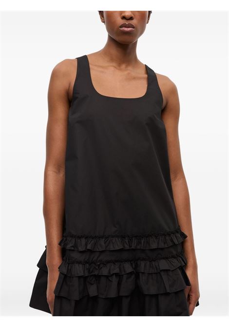 Black poplin dress Ganni - women GANNI | W0905099