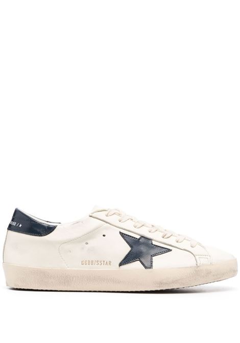 Sneakers super-star in bianco e blu - GOLDEN GOOSE uomo GOLDEN GOOSE | Sneakers | GMF00101F00416415430