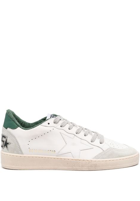 White, grey and green ballstar low-top sneakers - GOLDEN GOOSE men GOLDEN GOOSE | Sneakers | GMF00117F00474610802