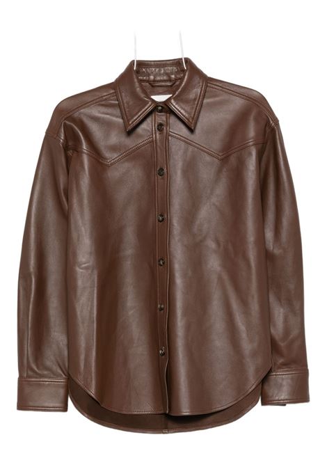 Camicia in pelle in marrone Haikure - donna