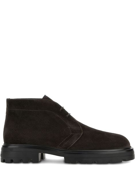 Stivaletti stringati in suede in nero in nero Hogan - uomo HOGAN | HXM6730FN40BYE9999