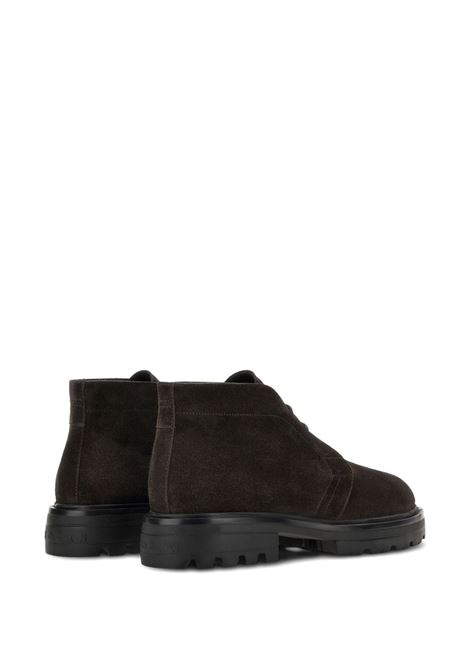 Stivaletti stringati in suede in nero in nero Hogan - uomo HOGAN | HXM6730FN40BYE9999