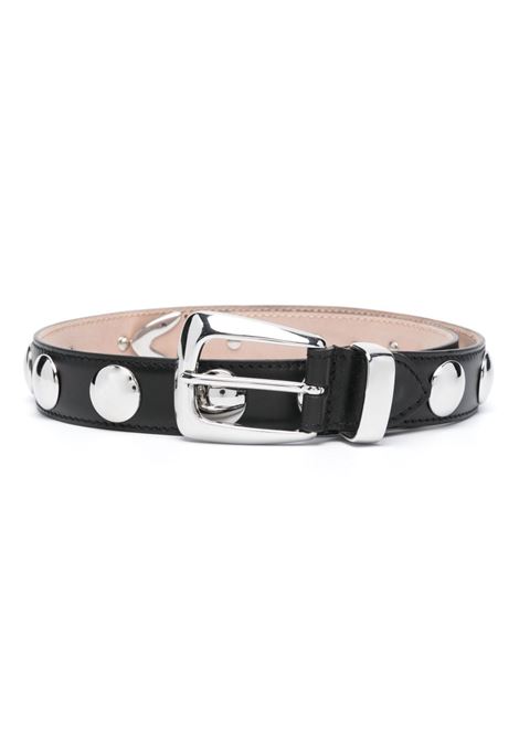 Cintura con borchie in nero Khaite - donna