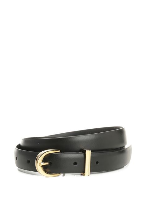 Black buckle leather belt Khaite - women KHAITE | 10086763200
